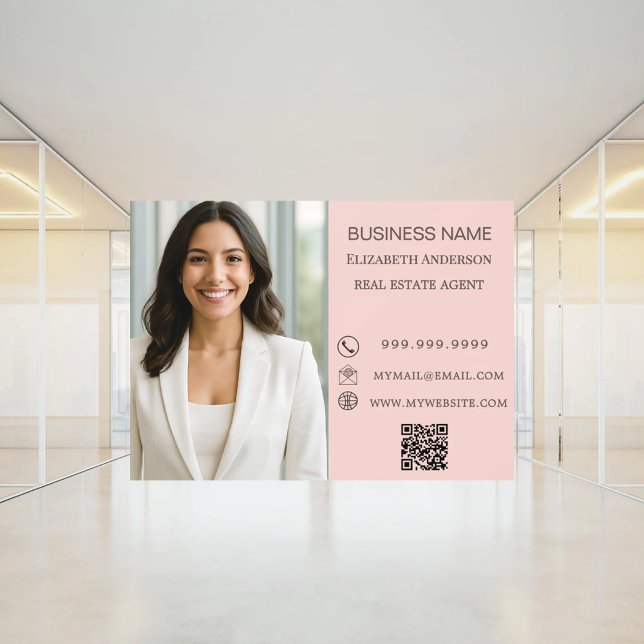 Autocollant Pour Fenêtre Informations de contact photo d'entreprise moderne (Créateur téléchargé)