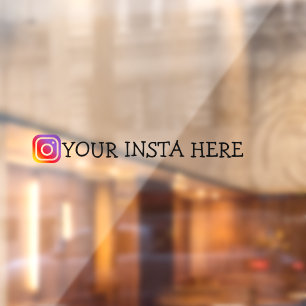 Autocollant Pour Fenêtre Instagram personnalisé Nom d'utilisateur simple fe