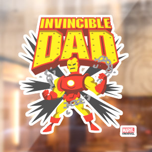 Autocollant Pour Fenêtre Iron Man Papa Invincible