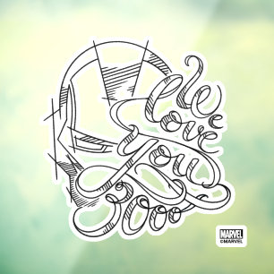 Autocollant Pour Fenêtre Iron Man   We Love You 3000