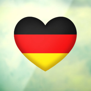 Autocollant Pour Fenêtre J'aime Allemagne Noir Rouge Or Allemand Décale de 