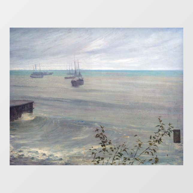 Autocollant Pour Fenêtre James Whistler - Symphonie en gris et vert (Feuille)