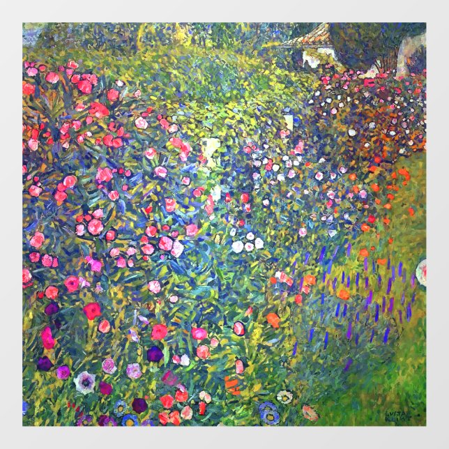 Autocollant Pour Fenêtre Jardin italien Gustav Klimt (Feuille)
