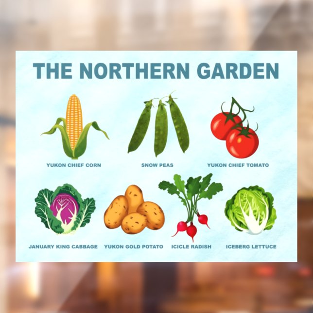 Autocollant Pour Fenêtre Jardin végétal du Nord (Feuille 2)