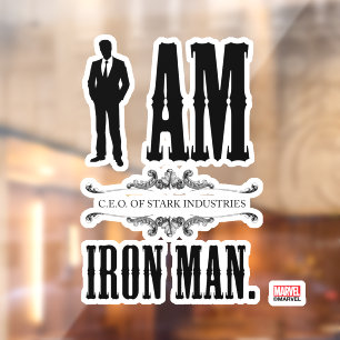 Autocollant Pour Fenêtre Je suis Iron Man