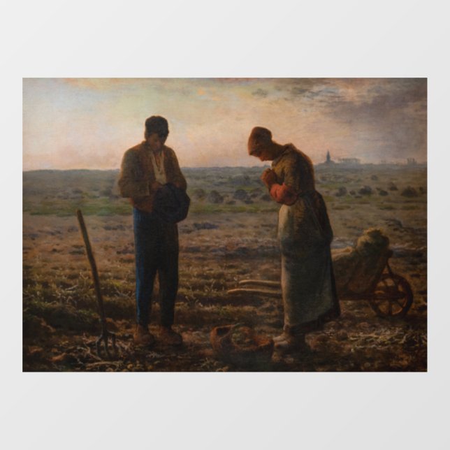 Autocollant Pour Fenêtre Jean-François Millet - L'Angelus (Feuille)