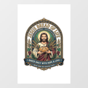 Autocollant Pour Fenêtre Jésus Pain De Vie Jésus Pain Vie Boulangerie Chris