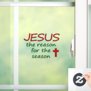 Autocollant Pour Fenêtre JESUS Raison de la saison Clément de fenêtre