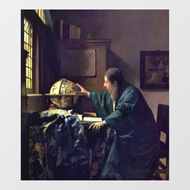 Autocollant Pour Fenêtre Johannes Vermeer - L'astronome (Feuille)