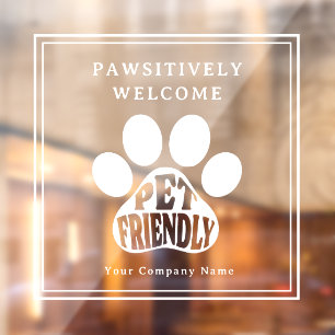 Autocollant Pour Fenêtre Joli Empreinte de patte Animaux de compagnie convi