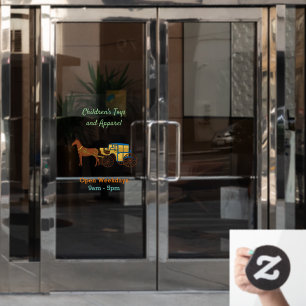 Autocollant Pour Fenêtre Jolie illustration de cheval et de calèche royale