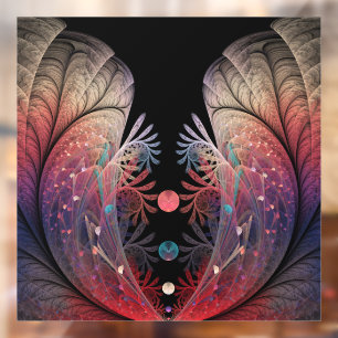 Autocollant Pour Fenêtre Jonglage Abstrait Moderne Fantaisie Art Fractal