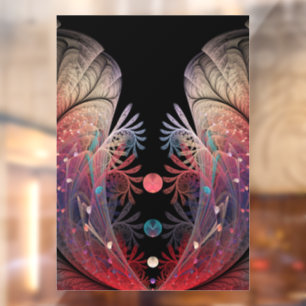 Autocollant Pour Fenêtre Jonglage Abstrait Moderne Fantaisie Art Fractal