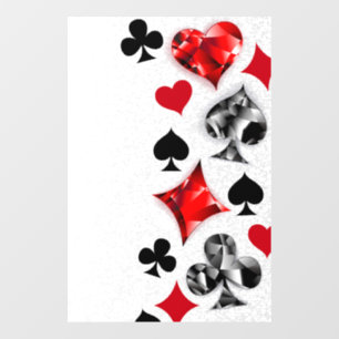 Autocollant Pour Fenêtre Joueur de poker Joueur de cartes de jouer costumes