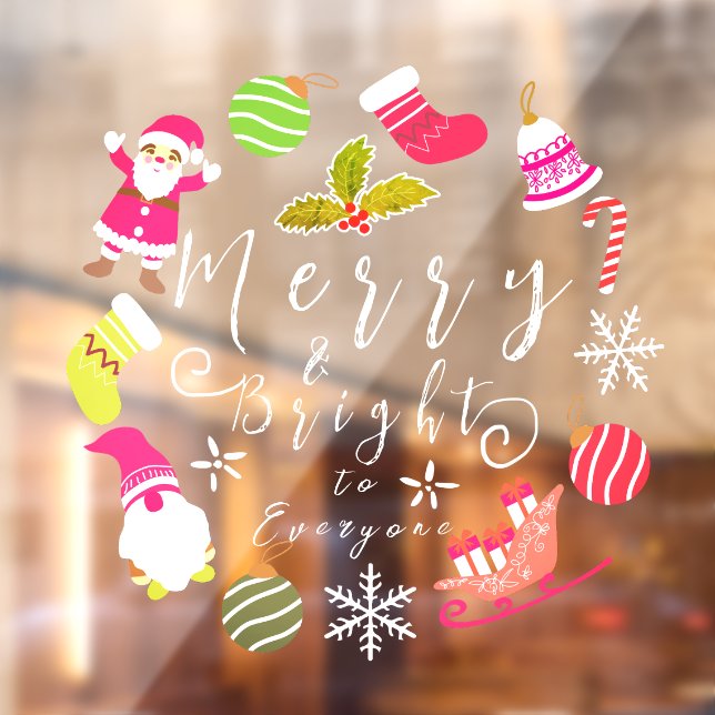 Autocollant Pour Fenêtre Joy Noël (Feuille 2)