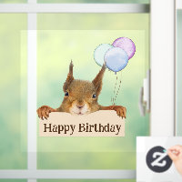Joyeux Ballons d'écureuil personnalisé anniversair