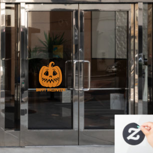 Autocollant Pour Fenêtre Joyeux citrouille orange halloween