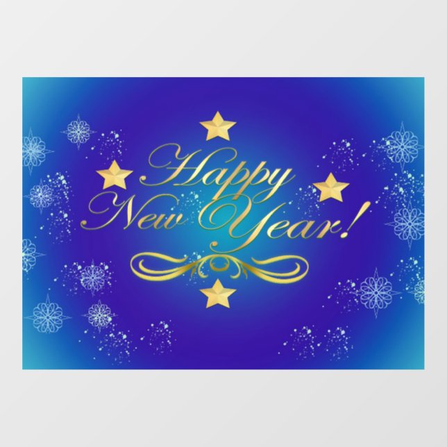 Autocollant Pour Fenêtre Joyeux cling de fenêtre du Nouvel An (Feuille)