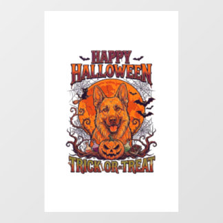 Autocollant Pour Fenêtre Joyeux Halloween Trick Or Treat Berger Allemand Ci