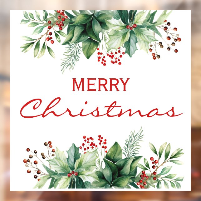 Autocollant Pour Fenêtre Joyeux Noël (Feuille 2)