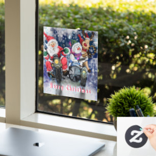 Autocollant Pour Fenêtre Joyeux Noël amis Funny Cling fenêtre