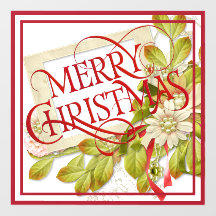 Joyeux Noël aux fleurs vertes