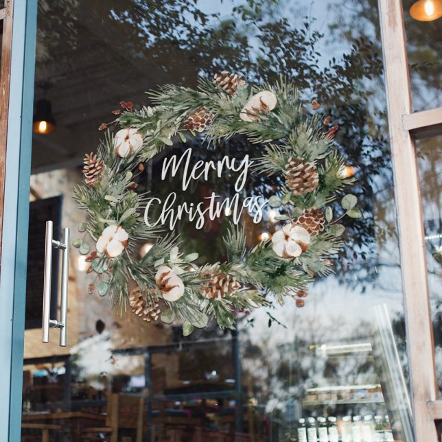 Autocollant Pour Fenêtre Joyeux Noël | Clôture de fenêtre de vacances (Créateur téléchargé)