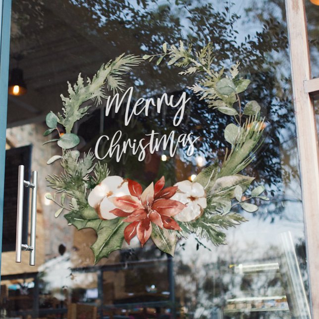 Autocollant Pour Fenêtre Joyeux Noël | Clôture de fenêtre de vacances (Créateur téléchargé)