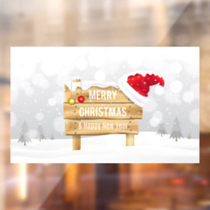Autocollant Pour Fenêtre Joyeux Noël et Bonne Année