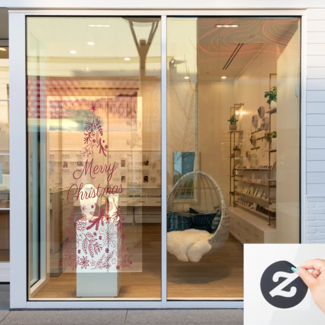 Autocollant Pour Fenêtre Joyeux Noël grand Clouage de fenêtre (Vitrine du magasin)