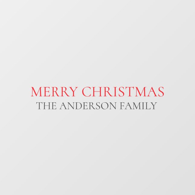 Autocollant Pour Fenêtre Joyeux Noël rouge (Feuille)