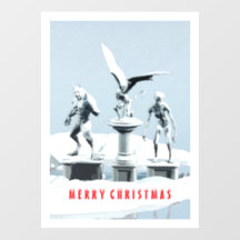 Joyeux Noël. Sculptures de glace monstrueuses