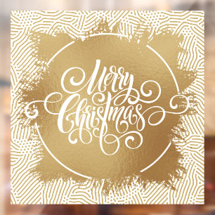 Autocollant Pour Fenêtre Joyeux or de Noël