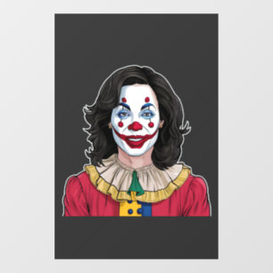 Autocollant Pour Fenêtre Kamala Harris Éffrayant Halloween Clown Election 2
