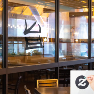 Autocollant Pour Fenêtre Kanji Delicious noir voir à travers l'accrochage 