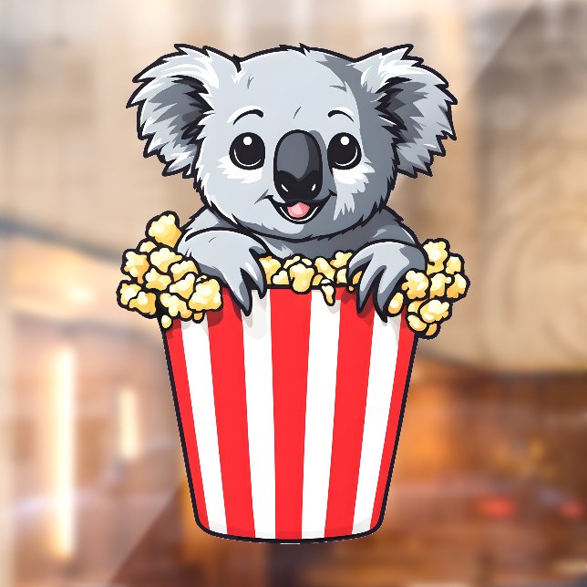 Autocollant Pour Fenêtre Koalaty Popcorn (Feuille 2)