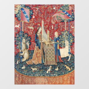 Autocollant Pour Fenêtre La Dame et la licorne, Audition