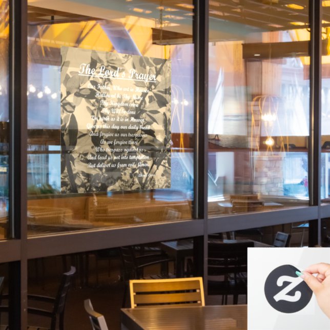 Autocollant Pour Fenêtre La prière des seigneurs (Fenêtre du restaurant)