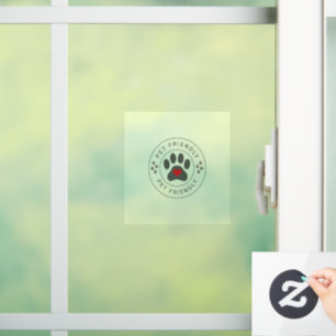 Autocollant Pour Fenêtre Label convivial pour animaux de compagnie avec emp