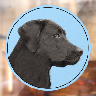 Autocollant Pour Fenêtre Labrador Retriever Black Peinture Original Chien A