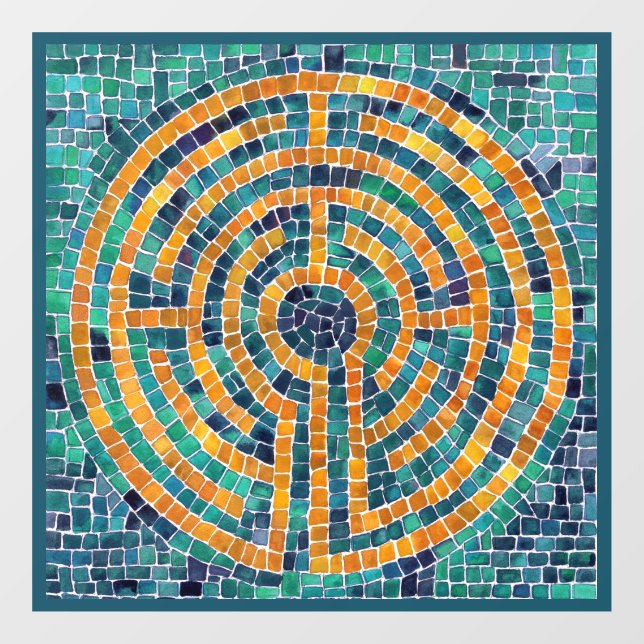 Autocollant Pour Fenêtre LABYRINTH II 12x12 Clôture de fenêtre (Feuille)
