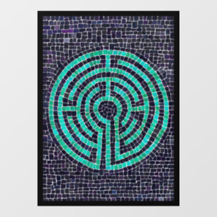 Autocollant Pour Fenêtre LABYRINTH III 8x11 Cling de fenêtre - Noir