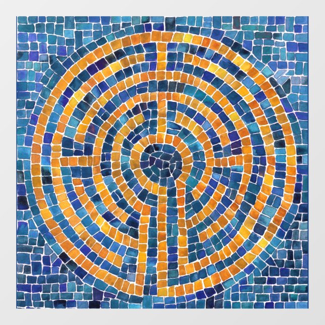 Autocollant Pour Fenêtre LABYRINTH IV 12x12 Clôture de fenêtre (Feuille)