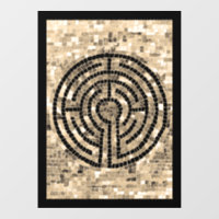 LABYRINTH V 8x11 Cling de fenêtre - Noir