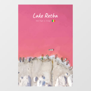 Autocollant Pour Fenêtre Lac Retba, Sénégal - Bateaux du lac rose