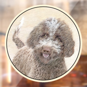 Autocollant Pour Fenêtre Lagotto Romagnolo Peinture - Cute Original Chien A