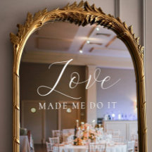 L'amour m'a fait le faire Mariage de script élégan