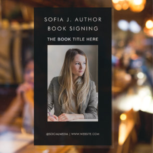 Autocollant Pour Fenêtre Lancement du livre Auteur Photo promotionnelle Noi