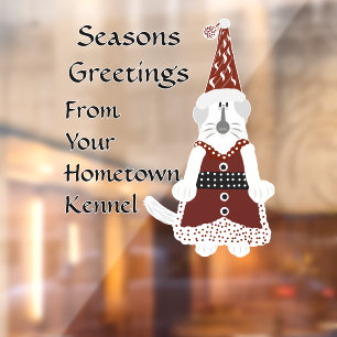 Autocollant Pour Fenêtre Lavishly On Country Père Noël Chiot Noël Knome 