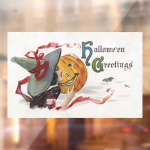 Autocollant Pour Fenêtre Le baiser de la sorcière : Jack-o'-lantern à Hallo
